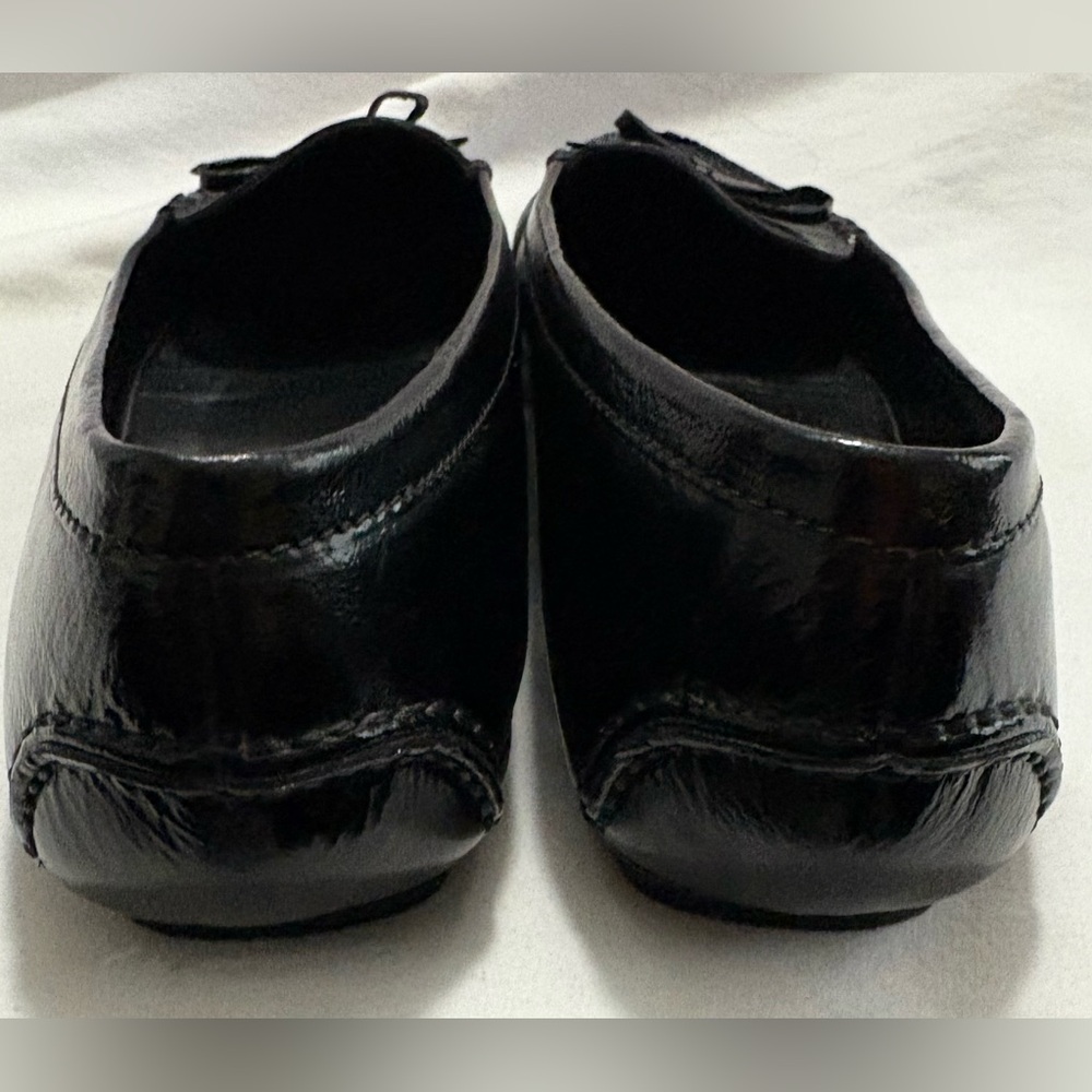 Prada Black Patent Leather Loafers Flats Size 7.5 - Picture 7 of 9
